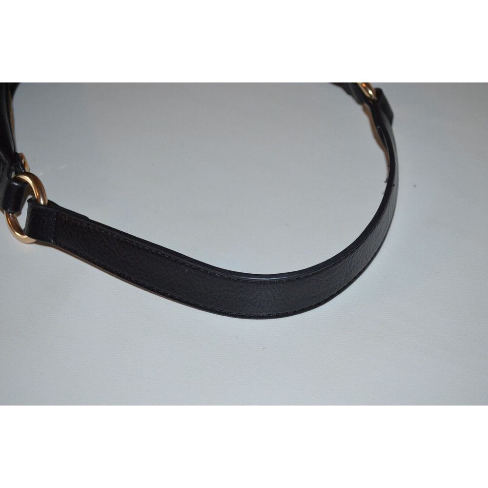 Moda Luxe Black Leather Hobo Shoulder Bag with Braided Detail - Picture 7 of 13